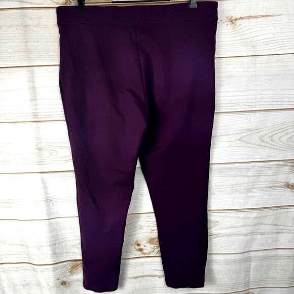 Calvin Klein Purple Elastic Waist Pull On Leggings Size XL - Picture 5 of 9